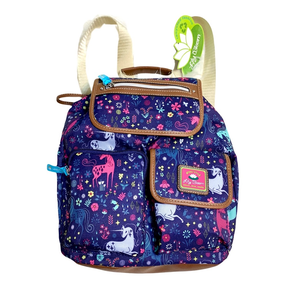 Lily Bloom RILEY Backpack ◈ Unicorn Uni Corny Flowers Floral